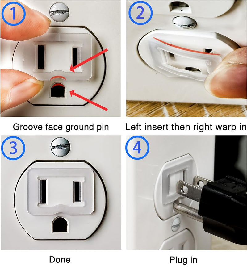 Loose Outlet Fix Plug | Make Your Loose Socket Jack Snug for Power Plug | Socket Extender Secured onto Wall Socket | Won't Fall Out Easily |6 Pack Tight Plus 6 Pack Medium Tight - Matte White