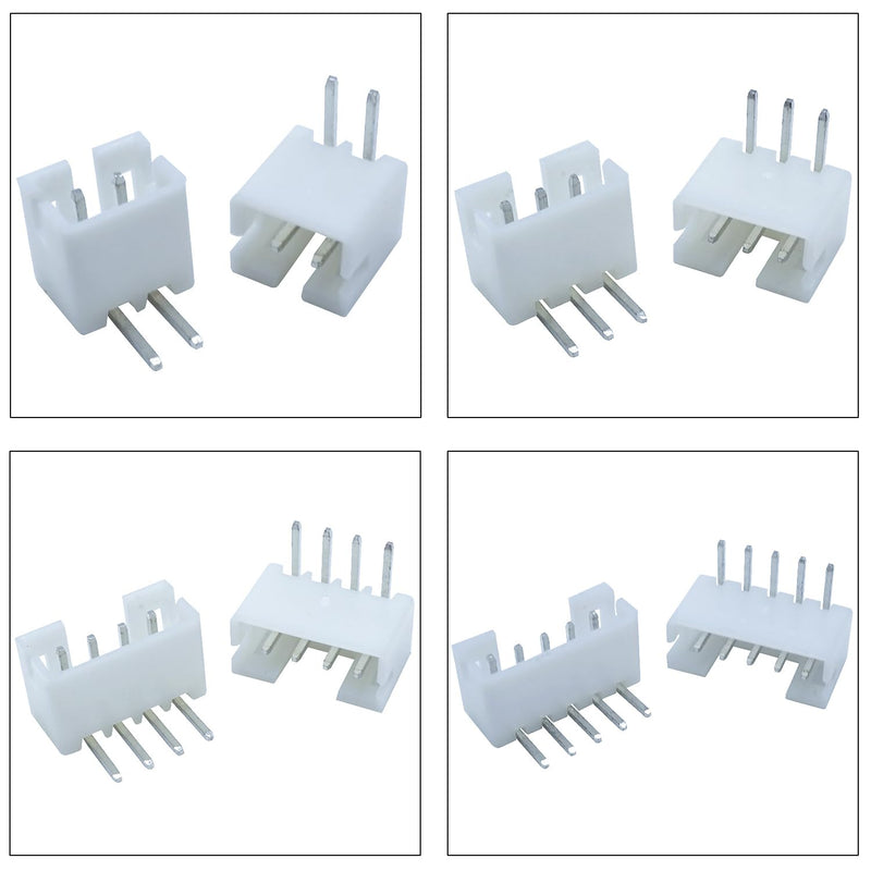 JST Connector Kit, PH2.0 DIP Header Jst 2mm Pitch IC Socket Plugs Adapter, JST-PH 2/3/4/5/6/7/8/9/10/12Pin DIP Header Side Type Right Angle Type Header (PH2.0-DIP-R/A) JST-2.0MM-PH-DIP-Right Angle Header