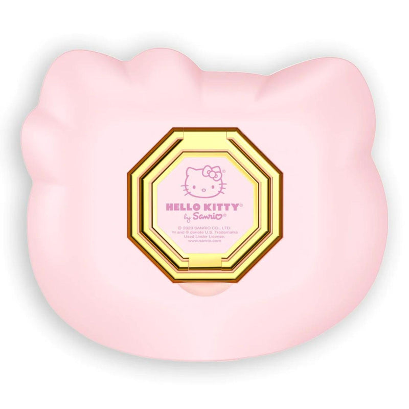 Impressions Vanity Hello Kitty 3X Magnifying Pocket Mirror with Stand, Adjustable Brightness Daylight LED Lighted Compact Makeup Mirror for Desk, Travel, Purse (Pink) Pink