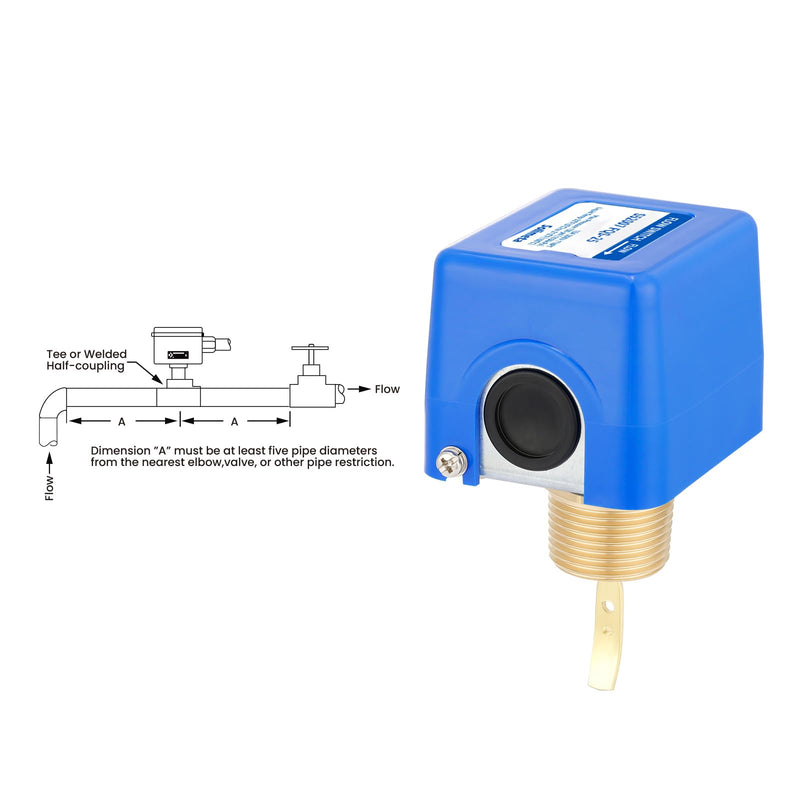 Solimeta Liquid Water Oil Water Flow Sensor Switch Paddle Type SPDT 1"/dn25 200V FQS-25 1"