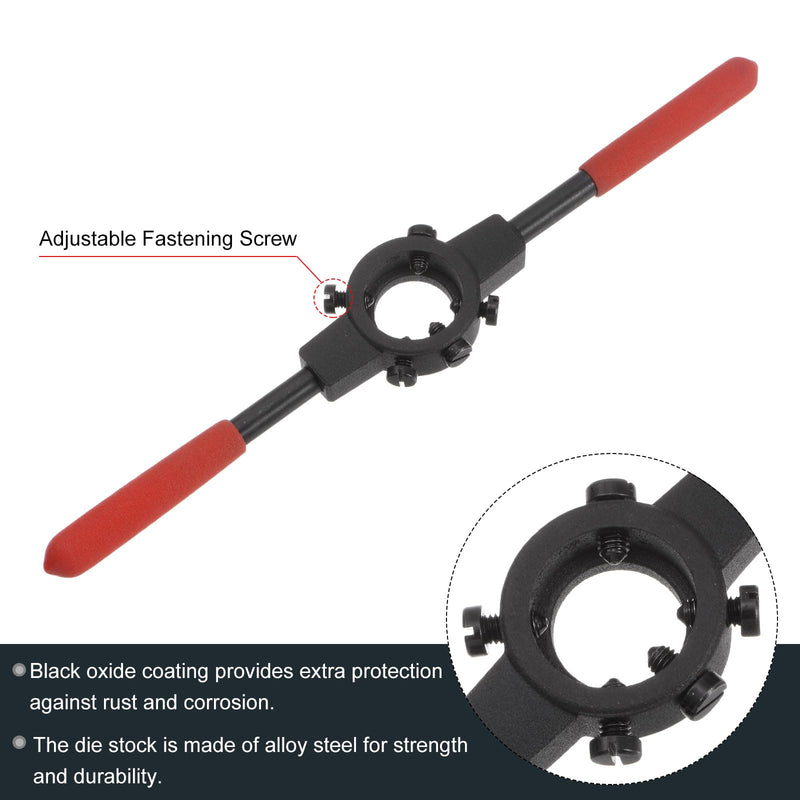 uxcell Die Stock Handle Wrench, for Metric M7-M9 (Metric) / 5/16" (UNC/UNF) / 25mm OD Round Dies, 25mm x 9mm Threading Die Holder with Plastic Handle - NewNest Australia