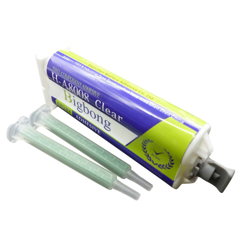 Epoxy Adhesive 50ml 2-Part Transparent Epoxy Glue Adhesive Granite Marble Tile Bonding Concrete Wood Plastic Joining 1:1 Mix Ratio Two-Part Epoxy AB Glue Two-Component & 2pcs Mixing Nozzles