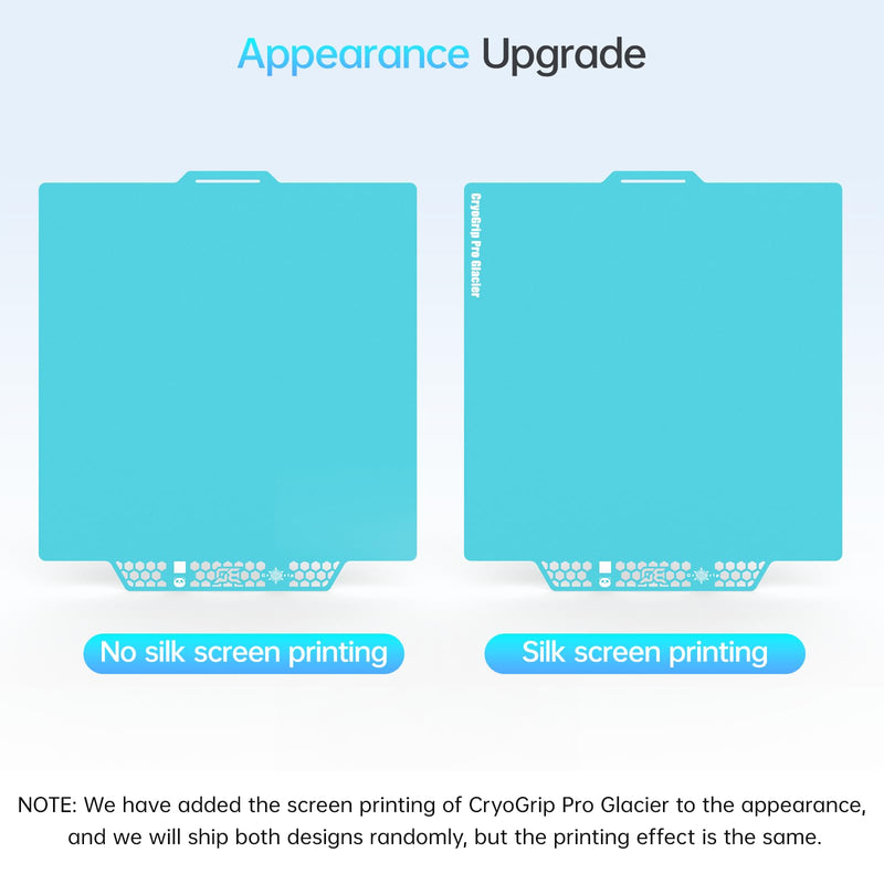 BIQU CryoGrip™ Pro Glacier 257x257mm Panda Build Plate for Bambu-Lab P1P/P1S/X1C/X1E/A1 3D Printer Double Sided Special Materials Upgrade Build Plate Removable Surface Platform CryoGrip Pro Glacier