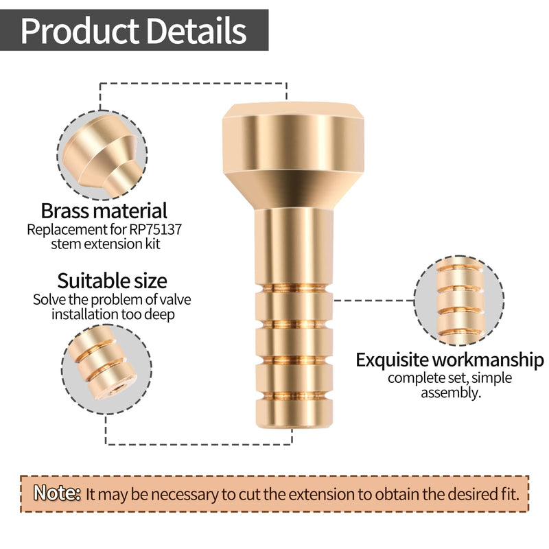 RP75137 Shower Valve Extension Kit,Shower Stem Extension Compatible Tub And Shower Faucets.Brass Construction