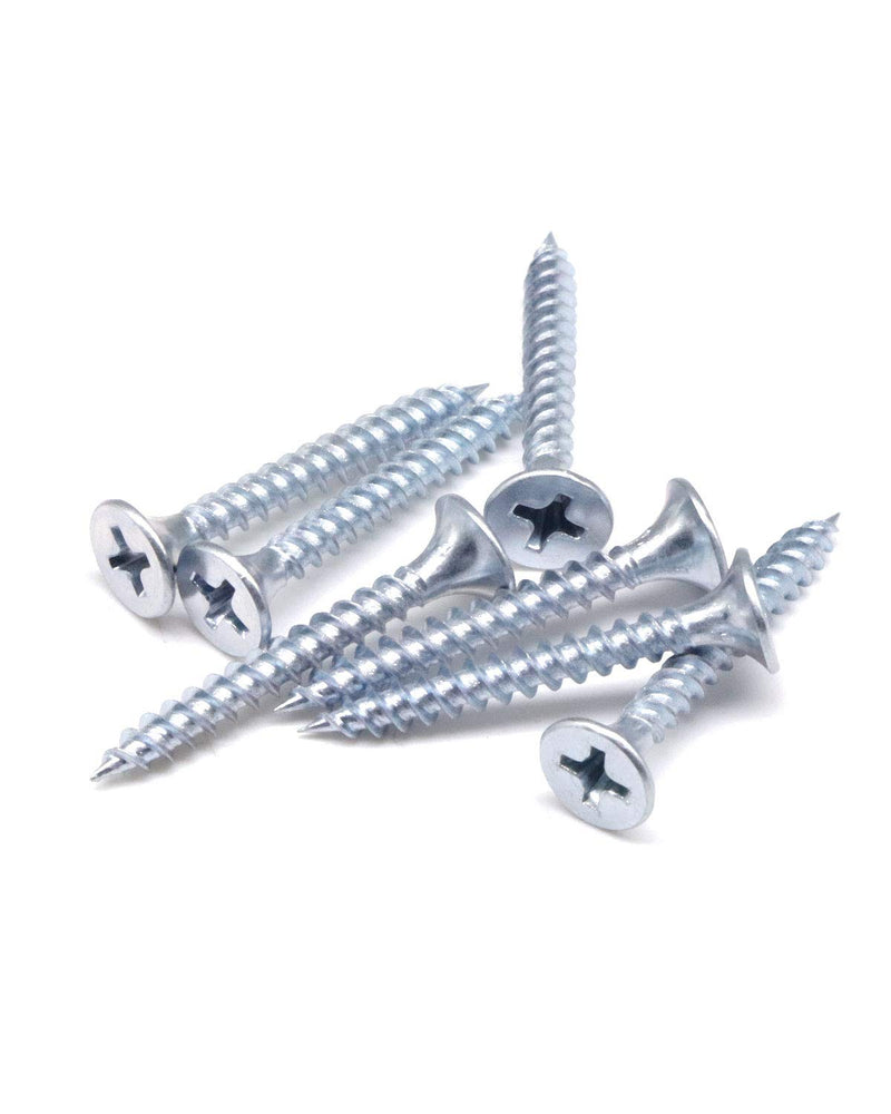 200pcs #6 x 1-1/8" Flat Head Phillips Drywall Screws Fine Thread Sharp Point Wood Screw, Carbon Steel 1022A, Zinc Coated #6 x 1-1/8" 200
