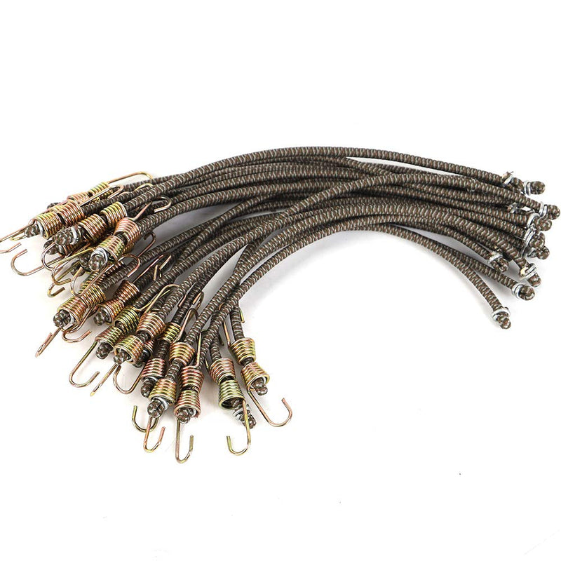 XSTRAP STANDARD 20 Pack Mini Bungee Cords with Hooks, 10 Inch Rubber Stretchy Bungee Cords for Camping, Tools, Tarp Covers, Canvas Canopies, and Cargo (Camouflage), Hang Christmas Ornaments Camouflage