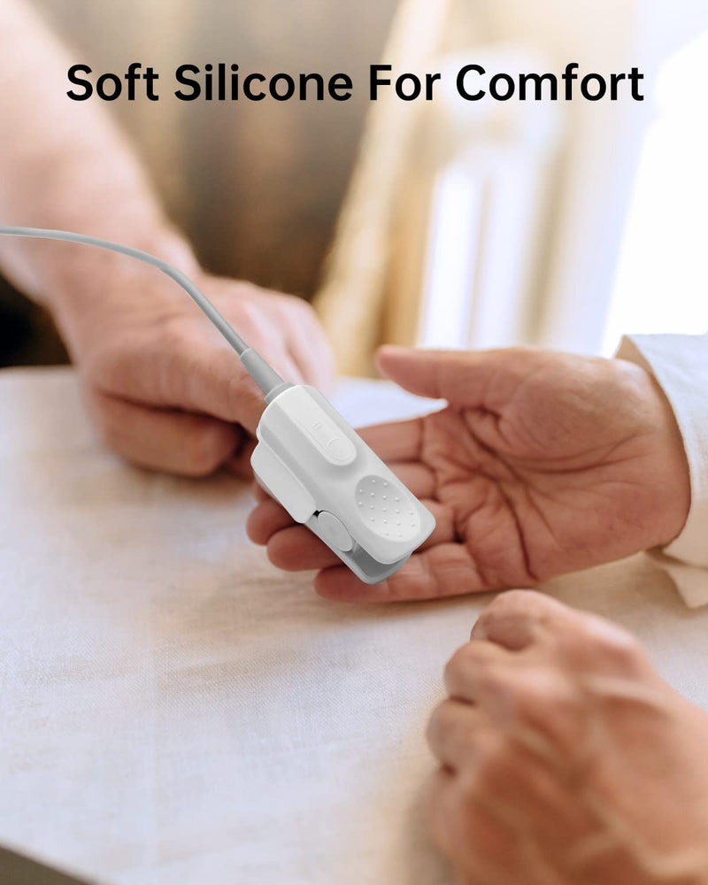 Probes for Adult 6.6ft- Compatible with Handheld Pulse Oximeter JKS50F Overnight Oxygen SpO2 Heart Rate Monitor 6.6ft-for Adult
