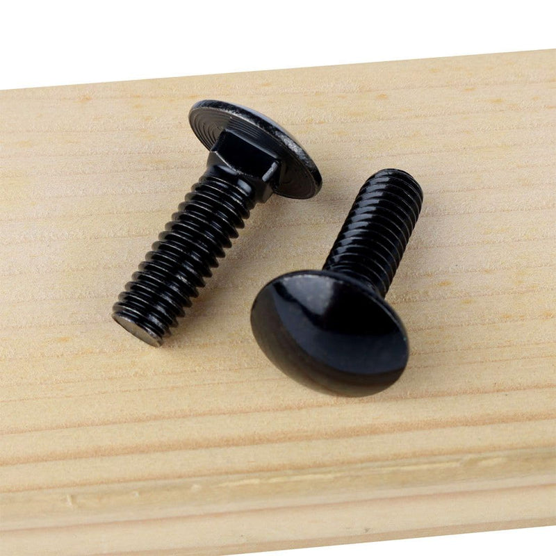 1/4-20 x 3/4" Carriage Bolts Screws Black Finish, Round Head Square Neck, 304 Stainless Steel 18-8, UNC Full Machine Coarse Thread, 20Pcs 1/4-20 x 3/4" (20 Pcs)