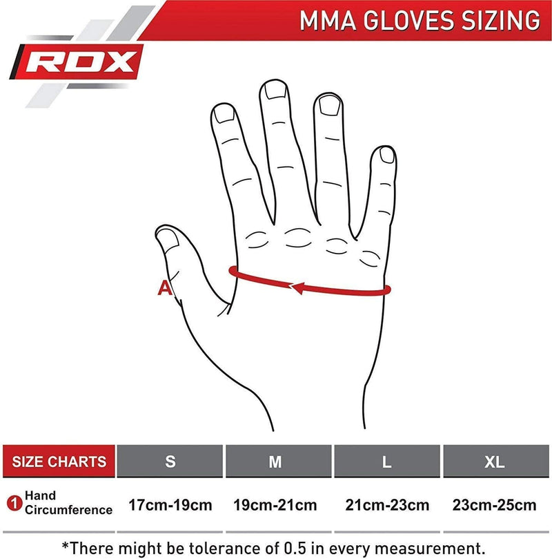 RDX MMA Sparring Gloves Martial Arts, Muay Thai, Kickboxing, Ventilated Open Palm for Grappling, Karate Mitts for Adults Blue Large