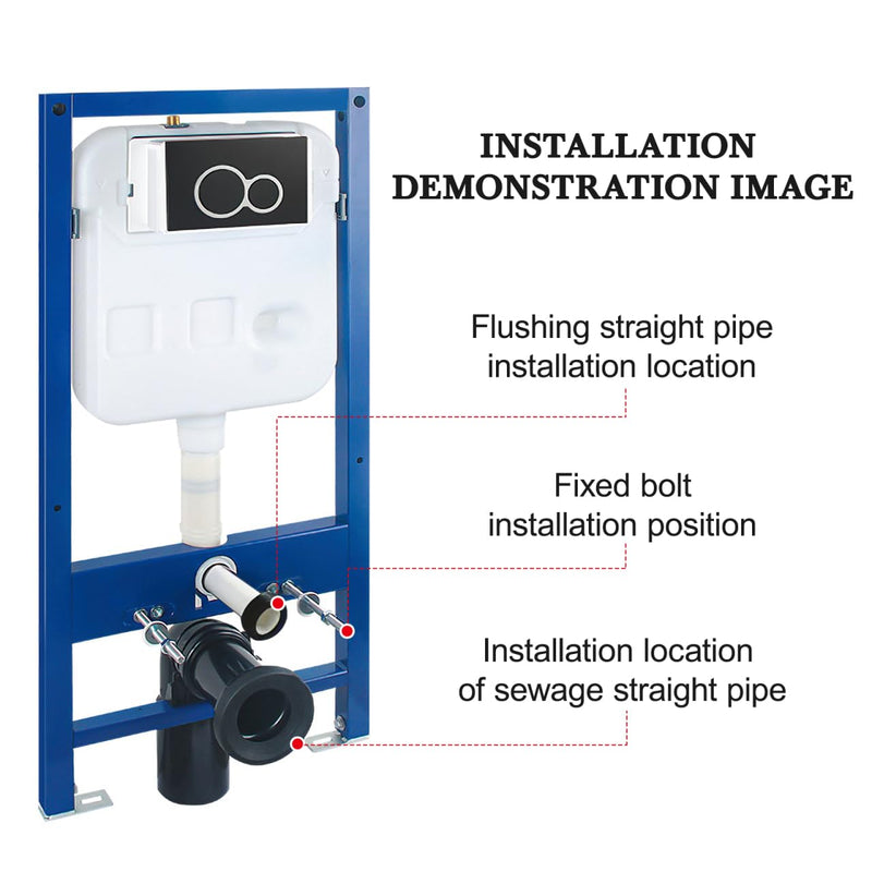 Wall Hung Toilet Connector Parts 2pcs Wall Hung Toilet Drain Pipe Plastic Toilet Connecting Pipe Rear Discharge for Bathroom