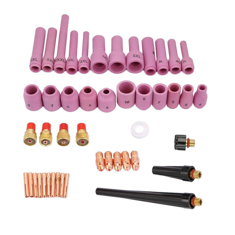 TIG Nozzles, 46pcs/Set WP-9/20/25 Series TIG Welding Torch Consumables Accessories Weld aid Welding Torch Parts