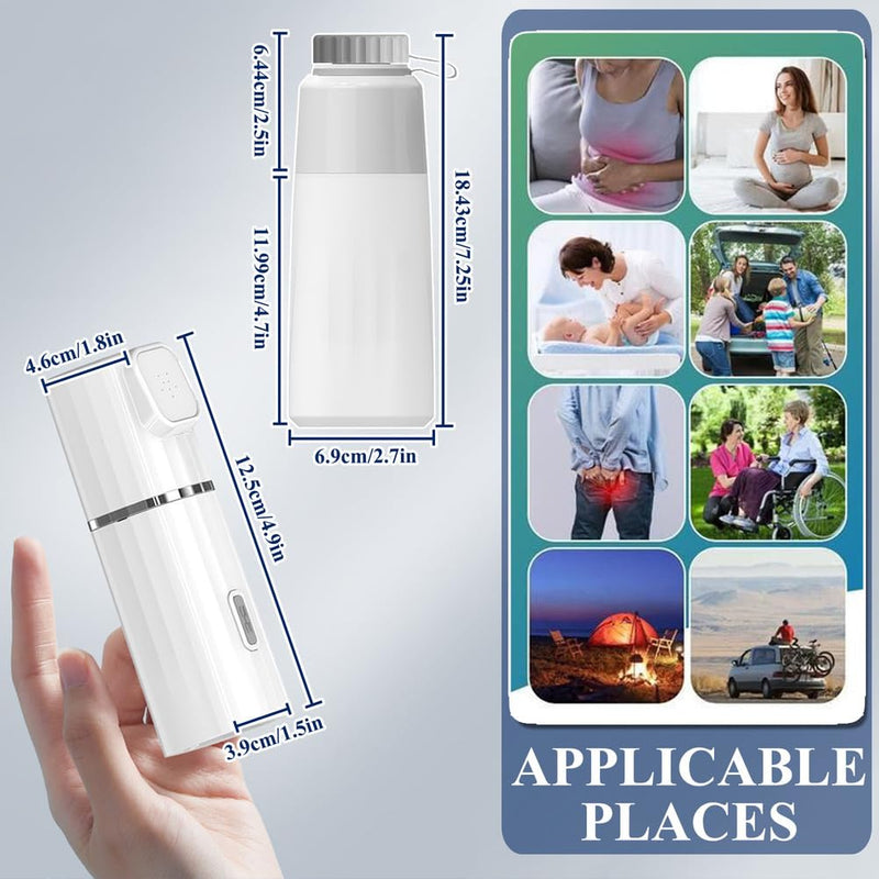 Portable Bidet for Travel,Handheld Bidet Sprayer for Toilet,Electric Portable Bidet for Women Men,Rechargeable,2 Modes,450ML Peri Bottle,Personal Hygiene,Postpartum Care,Baby,Camping