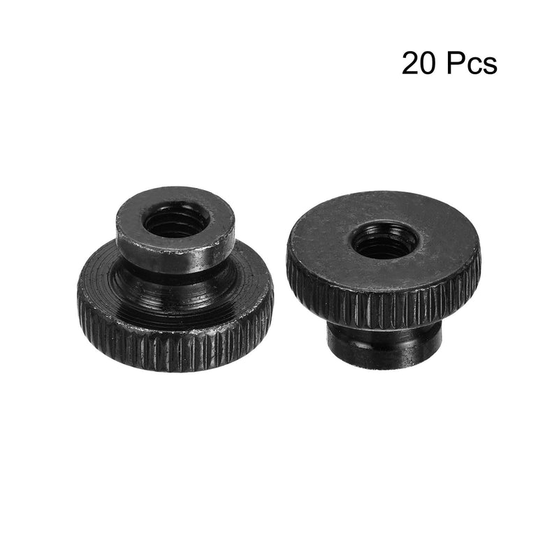 uxcell Knurled Thumb Nut, 20Pcs M6x1mm Iron Round Knobs Fasteners for 3D Printer Parts, Black M6x1 - NewNest Australia