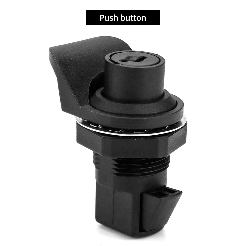 QWORK 4 Pack Push Button Latch for Boat/Motorcycle Glove Box Locks, Push-to-Close Latches
