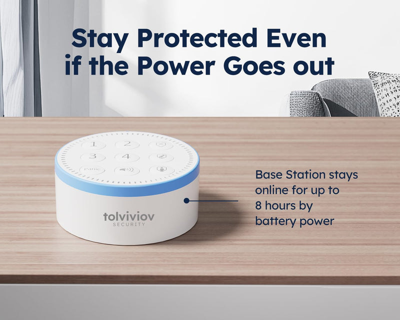 tolviviov Alarm System Wireless, DIY Door Alarm System for Home Security, Smart App Alerts, 7-Piece Kit, No Monthly fee, WiFi Alarm, Door Window Motion Sensor, for Home Security, and Kids Safety 7 pack