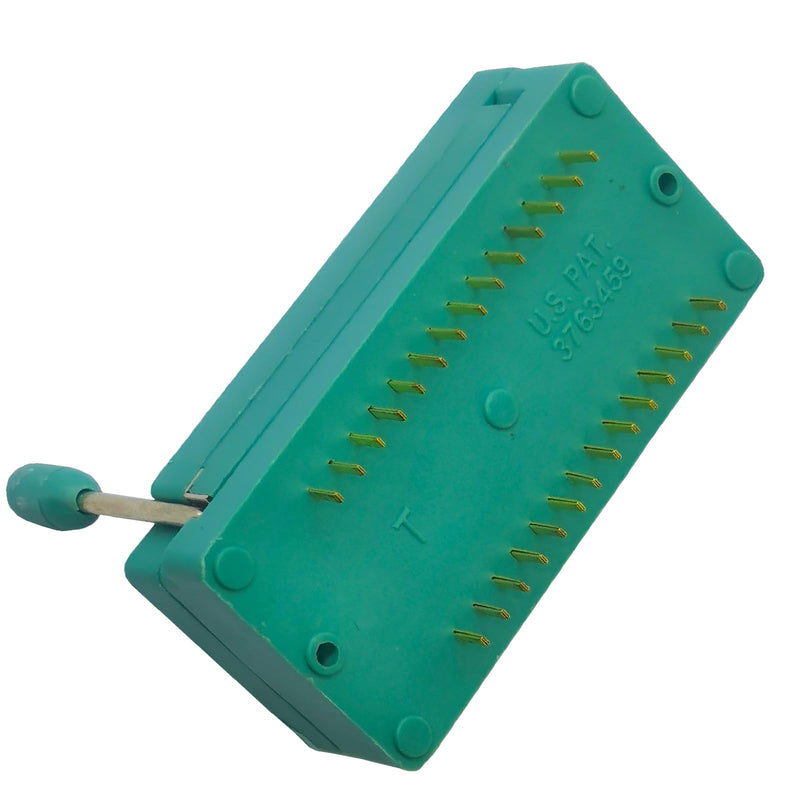 2Pcs 28 Pin 2.54mm ZIF Zip IC Test DIP Board Socket Universal Gilded feet