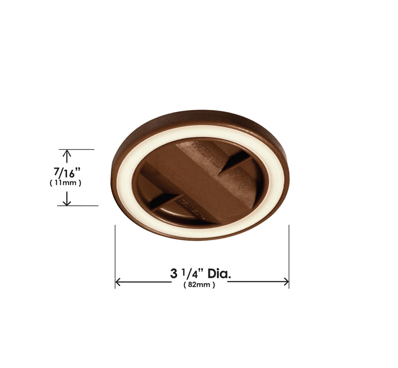 Slipstick CB845 3-1/4 Inch Bed Roller / Furniture Wheel Gripper Caster Cups (Set of 4) Chocolate Brown Color,Large