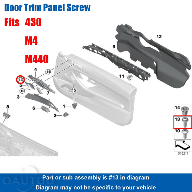 20pcs Door Sill Cover Screw & Door Trim Panel Screws M6.1-2.7x18.5mm for BMW 07-12-9-909-270 Fits 430 M4 M440 X1 2021-On (Pack of 2) One Size (Pack of 2)