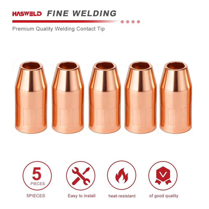 5-PK Nozzle For VNS50F Velocity Flush 1/2 Fixed Threaded Fits Tweco Fusion 140 180 220 250 MIG Welding Guns Part VNS50F Nozzle 5-PK