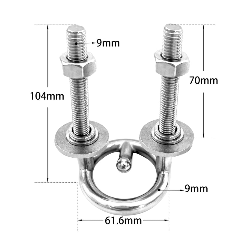 Boat Stainless Steel Bracket Transom Mount Water Ski Tow Rope Hook for Yacht Accessories