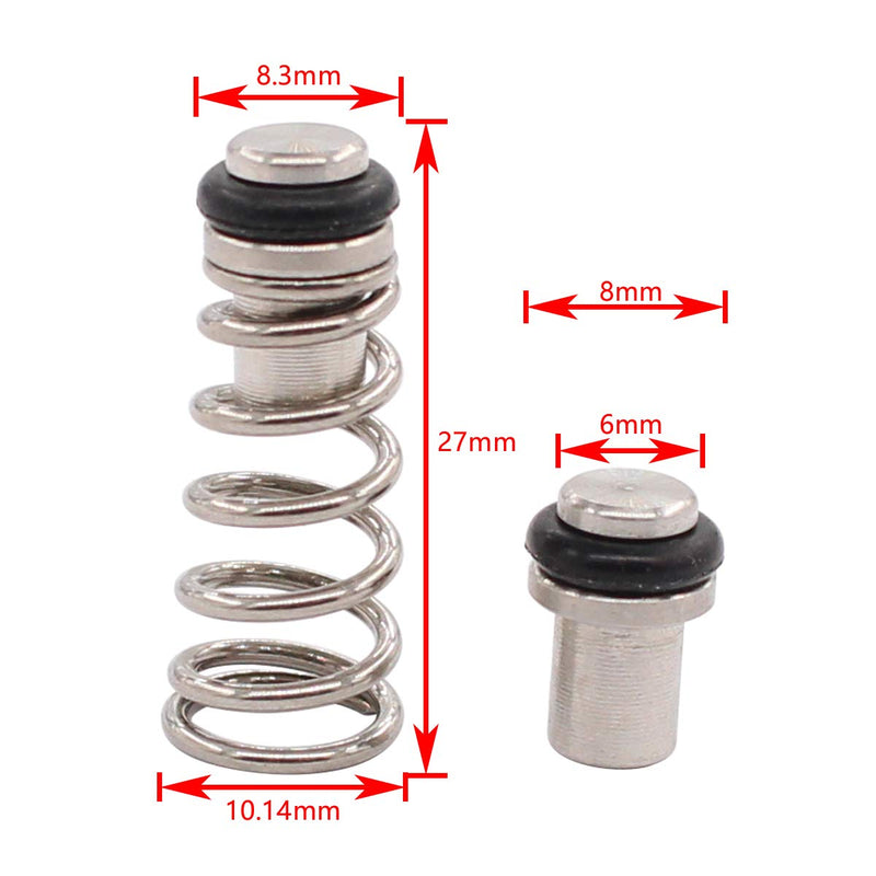 ApplianPar Universal Poppet Valve with Springs for Homebrewing Draft Beer Ball and Pin Lock Keg Post Set of 8