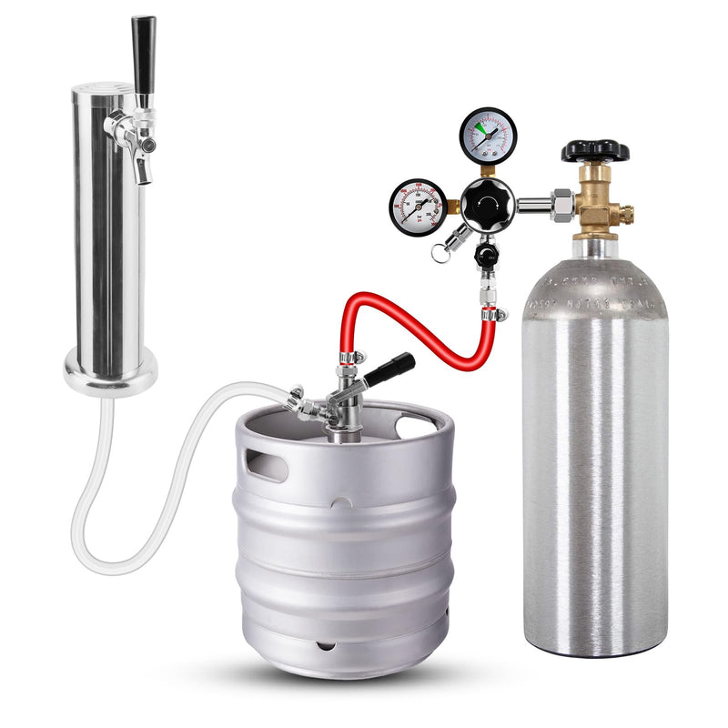 Draft Beer Line with Barb Connector, Kegerator Accessory Kit Beer tower Brewing Tubing Hose, 5 Feet Clear Vinyl Tubing Draft Beer Dispensing 3/16" ID 7/16" OD Tubing Hose for Beer Tap D Coupler