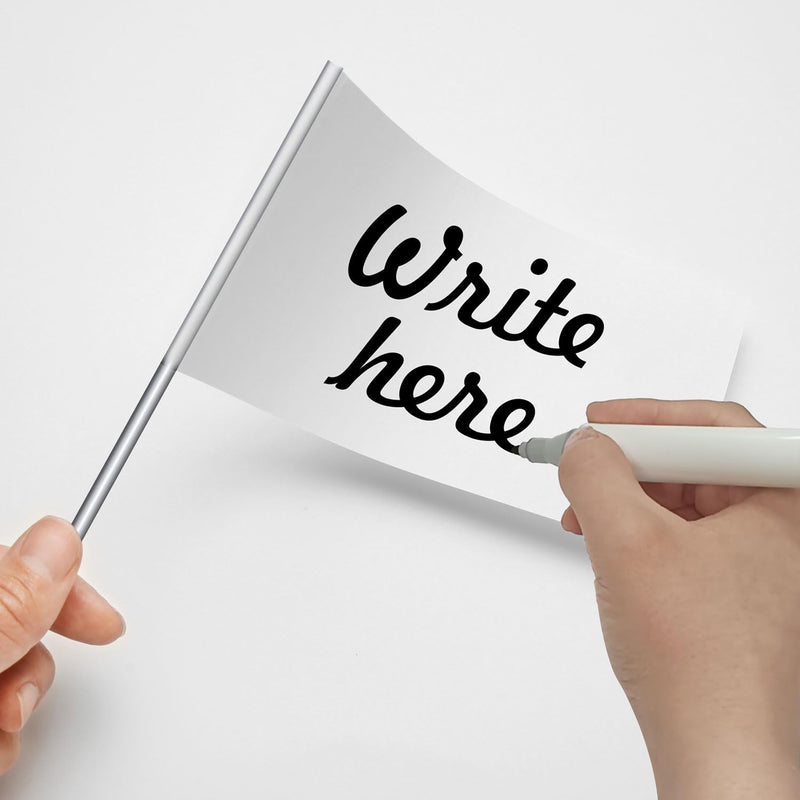 Zozen 50Pack White Marking Flags, Writable | Yard Flags - 15x4x5 Inch, Marker Flags, Lawn Flags Markers, Irrigation Flags, Landscape Flags, Sprinkler Flags, Survey Flags, Marker Flags For Lawn.