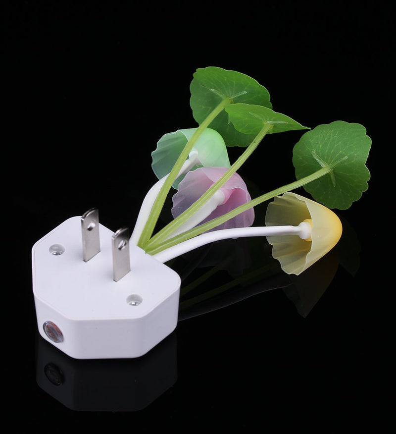 Sensor Led Night Light, Color Changing Plug-in LED Mushroom Dream Bed Lamp