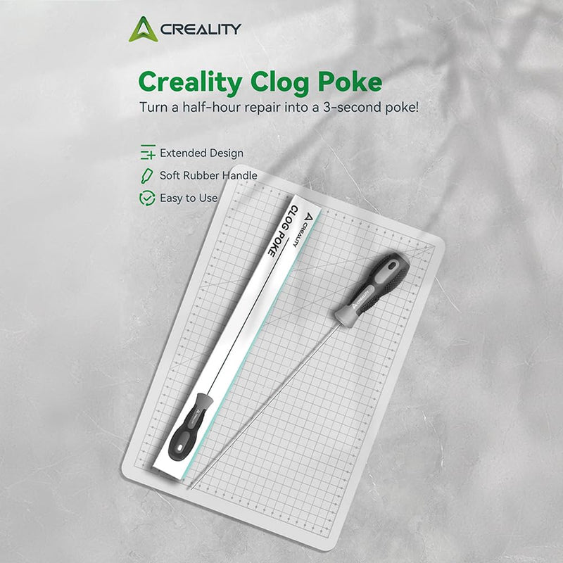 Creality 3D Printer Tools, Creality Clog Poke 3D Printer Nozzle Cleaning Kit for 1.75mm Filament Nozzles, Φ1.5mm Needle with Arrow Tip, 210mm Prolong&Hight Hardness Cleaning Hotend Without Disassembly