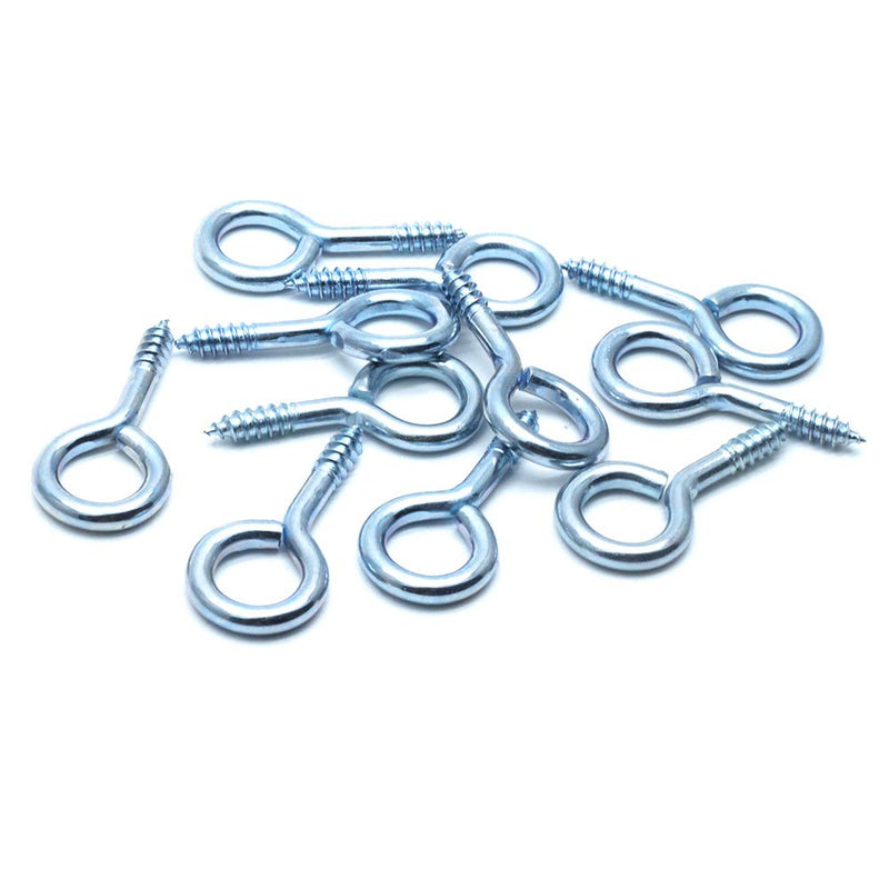 Sscon 200Pcs Screw Eyes 0.75 Inch Eye Shape Screws Eye Hooks Self-Tapping Screws Hanging Hooks Eeybolt Ring Zinc Plated 0.75Inch
