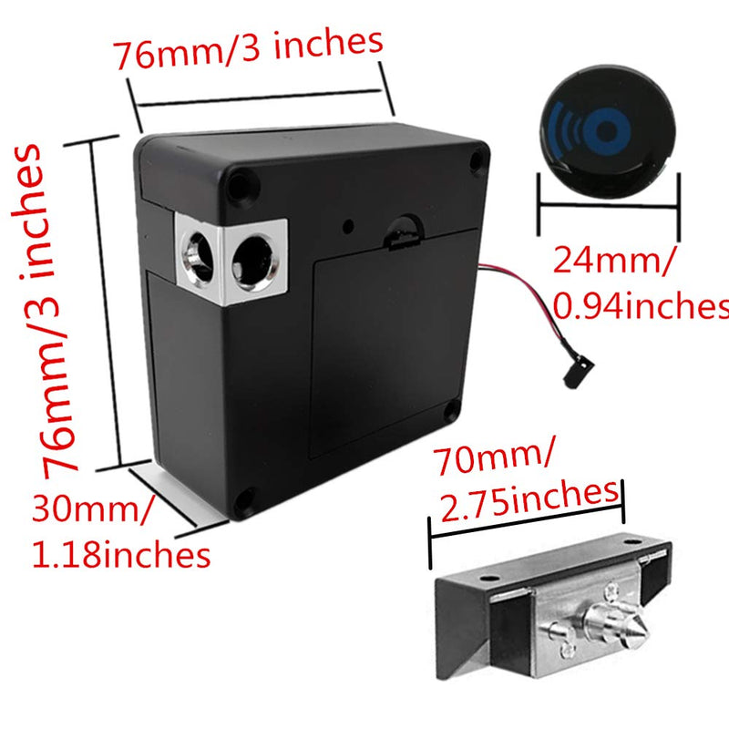 NFC Supported RFID DIY Hidden Cabinet Locker & Drawer Lock - Punch-Free Electronic Sensor Lock Yellow