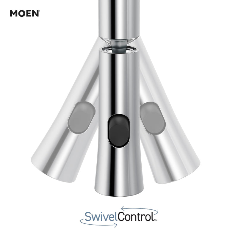 Moen SwivelControl Chrome Pulldown Kitchen Faucet Retrofit Replacement Wand, 266918