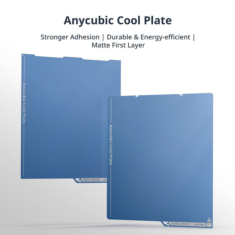Anycubic Cool Plate with Adhesive for Anycubic Kobra 3/Kobra 3 Combo/Kobra 3 V2/Kobra 3 V2 Combo 3D Printers, Cool Plate, Energy Saving Low Temperature Printing,250x250mm