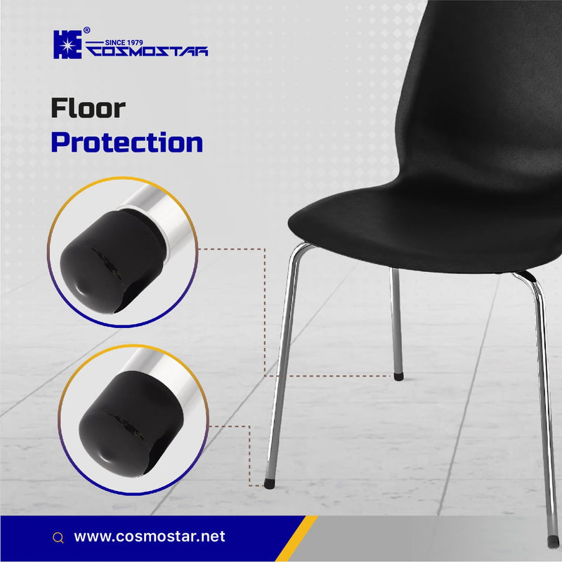 Cosmostar 1" Inch (25.4 mm) Round Rubber Hole Plugs - Durable Black End Caps for Metal Tubing, Fences, Chair & Furniture Legs | Easy Glide Protection & Secure 1" 10