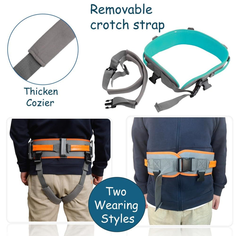 Gait Belt with Handles Used as Gate Belts for Physical Therapy, Gate Belts Medical for Elderly, or Safety Belt for Elderly Walking to Walking or Transfer in Physical Therapy or Daily Life, Green, XL XL: 39"-47"