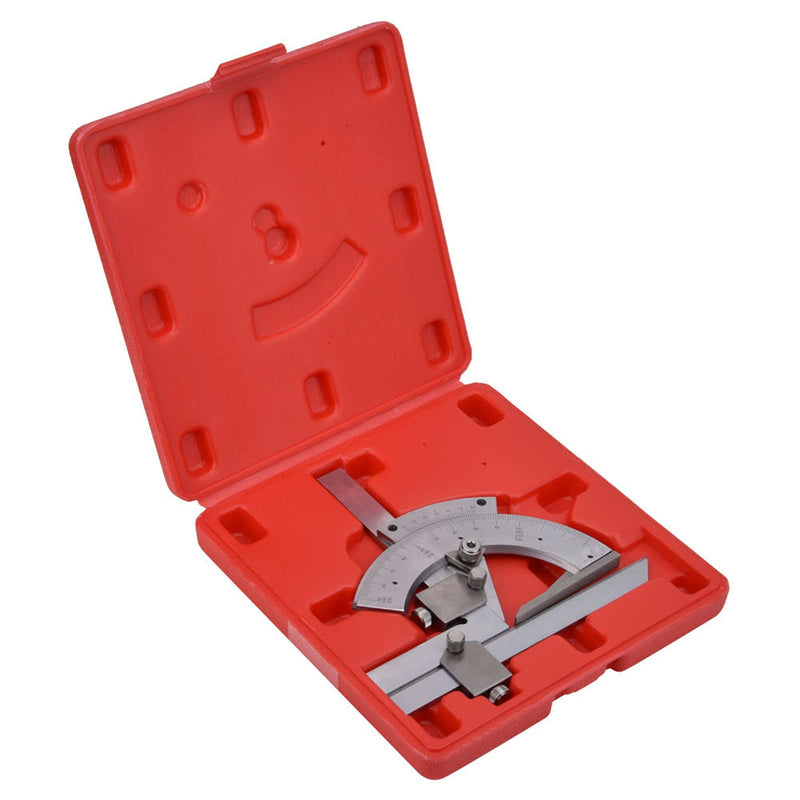 Walfront Universal Carbon Steel Vernier Bevel Protractor 0-320° Exactness Angle Measuring Ruler Tools for Woodworking/Carpenter/Construction Carbon Steel DIY Accuracy 0.02