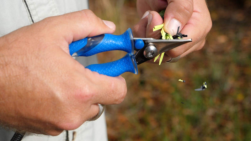 CUDA 5.25" Titanium Bonded Mini Snips Compact Durable Fishing Braid, Mono & Fluorocarbon Cutter for Saltwater & Freshwater Use with Internal Spring