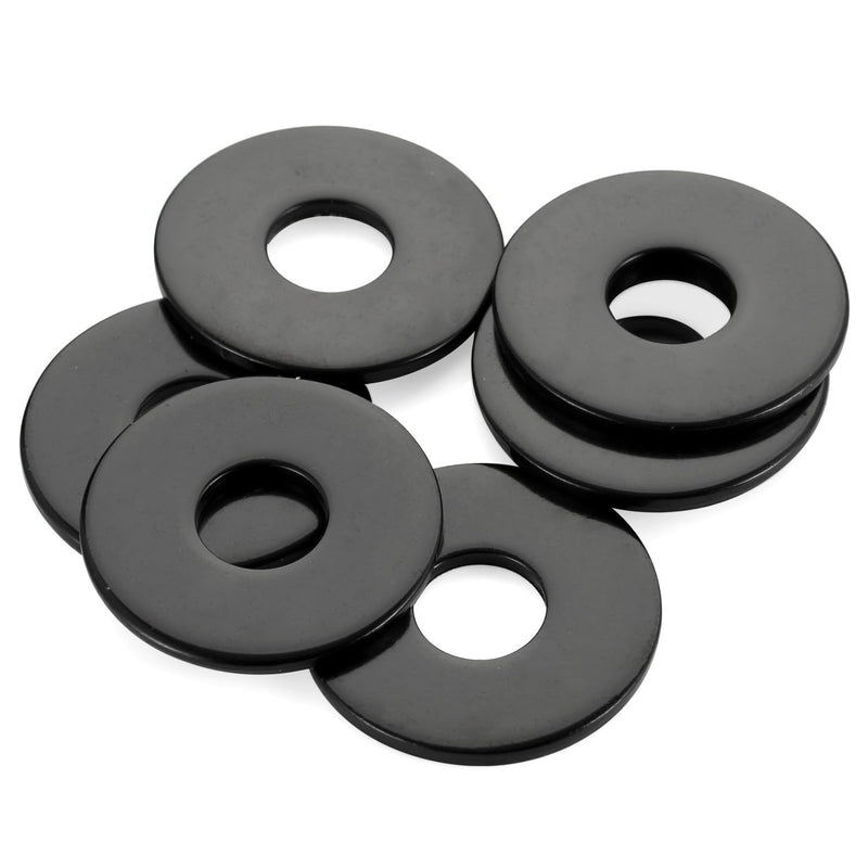 M8 Black Flat Washers (8.4mm ID, 23.5mm OD, 2.0mm Thick) for Screw Fasteners, 304 Stainless Steel, 50 PCS M8