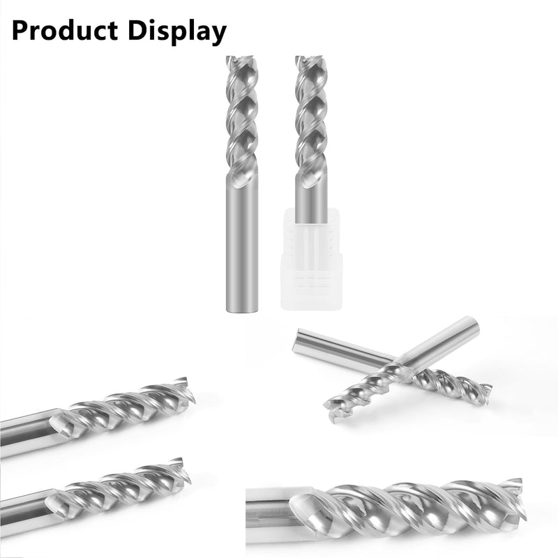 Carbide Square End Mill - 3 Flute 12mm Milling Cutter - High Feed U-Type Design - for Roughing and Finishing - for Milling Aluminum Applications – Professional Mill Bits Sets