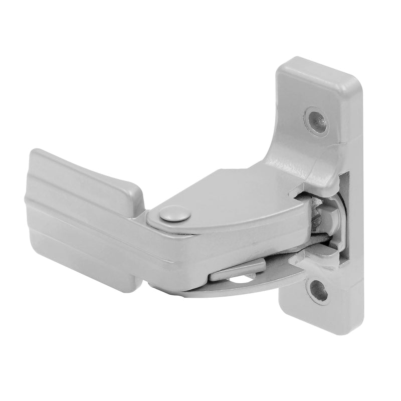 Prime-Line K 50823 Storm and Screen Door Push Button Handle Set with Interior Latch 1-1/2 in. Hole Center, Strike and Screws, Silver (Single Pack) 1-1/2 in.