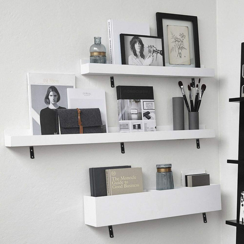 Corner Brace 8 Pcs Shelf Bracket Heavy Duty Black Steel L Corner Brace, Decorative Joint Angle Bracket for Shelf 5 InchX3 Inch Shelves Wall Hanging Bracket with Screws (125X75mm(5 InchX3 Inch)(4PCS) 5"Lx3"Wx0.78"W Black-8 Pack
