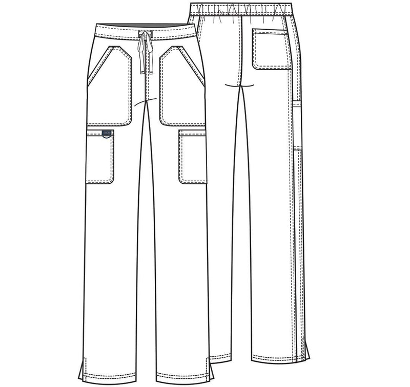 Scrubs for Women Workwear Revolution, Drawstring Scrub Pants, Soft Stretch WW120 Small Black