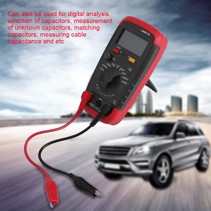 Digital Capacitance Meter Multimeter Professional Capacitor Tester 0.1pF - 20000uF with LCD Backlight and Safety Jacket 1999 Display