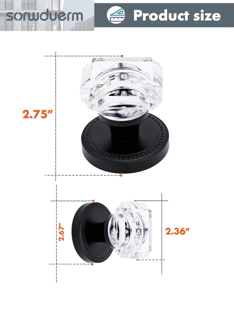 Dummy Door Knobs Interior Black Dummy Matte Black Handle Single Sided Decorative 1 Pack