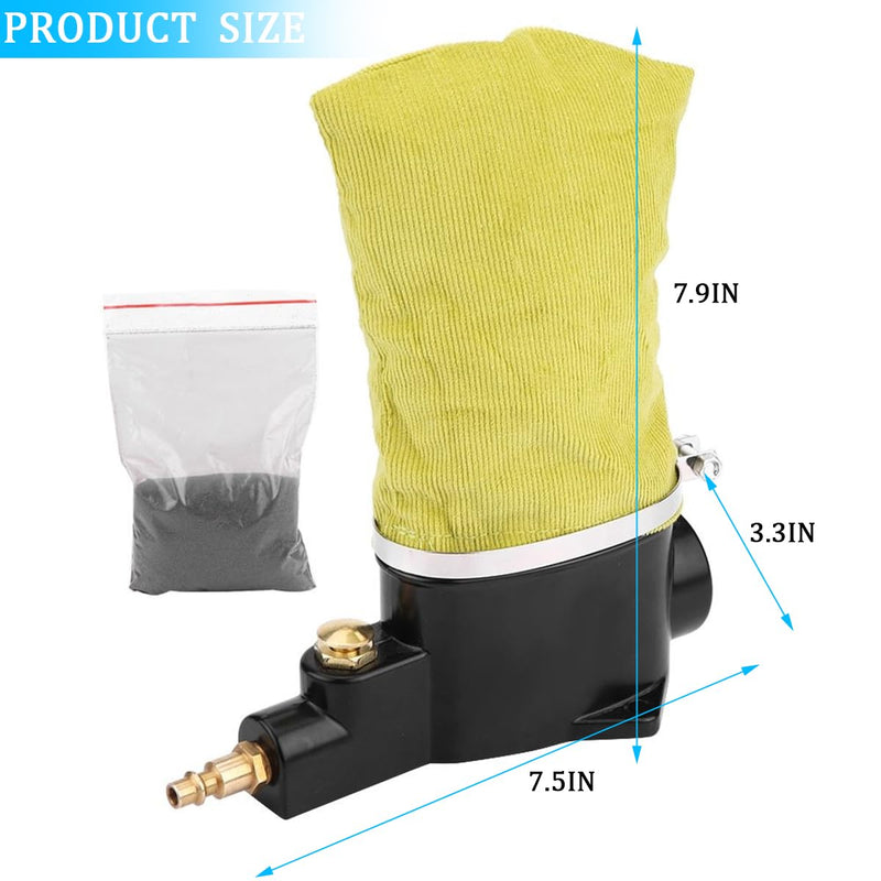 HZEL Car Pneumatic Spark Plug Cleaner, Vehicle Air Sand Blaster Plug Cleaning Tool with Abrasive Material & Fabric Clean Bag, Sparkplug Cleaner for Remove Carbon Buildup Motorcycles Autos