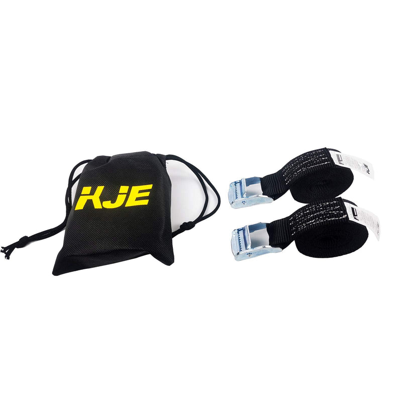 KJE 1500 lbs 1" x 2' Tie Down Straps, 2 Pack Adjustable Lashing Straps Ratchet Straps Heavy Duty Ratchet Tie Down Straps Cargo Straps with Cam Buckle Suitable for Carrying Various Cargo or Luggage 2Pcs 1" x 2'