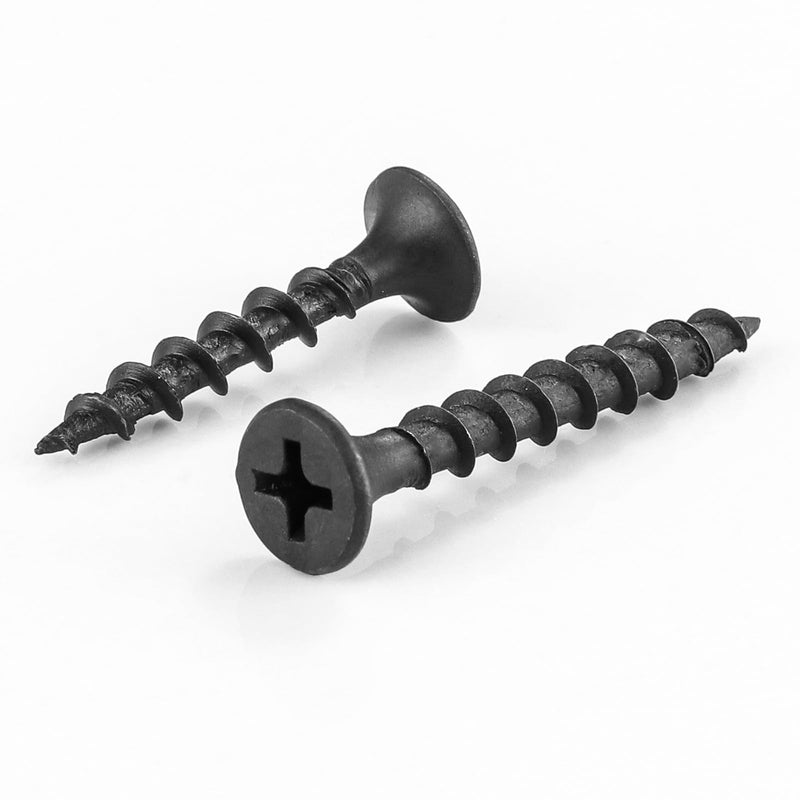 #6 Black Fastener Drywall Screws Kit-Phillips with coarse Threaded tip, Black, Suitable for Drywall Slate, Wood, etc. 1