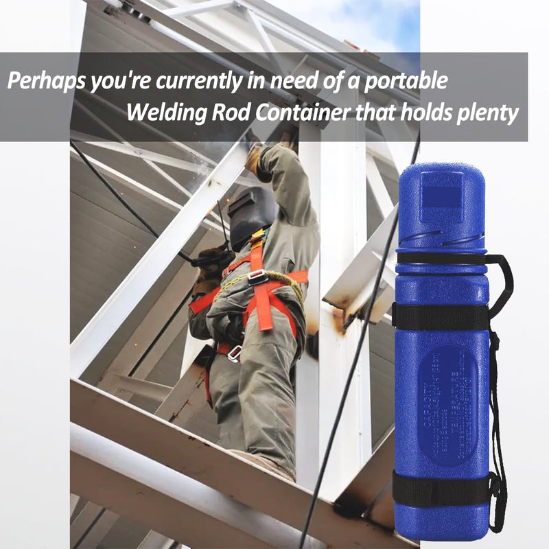 14" Rod Storage Container Tube - 1 Pack Blue Holder Canister for 10LB SMAW Welding Stick Electrode 1 PC