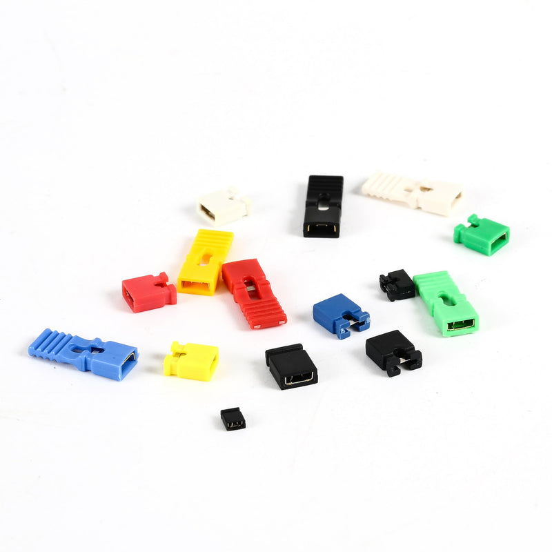 300pcs 2.54mm/2.0mm/1.27mm Mixed Jumper Caps Kit for Arduino Raspberry Pi PCB PC Standard Circuit Board Jumper Cap Shunts Short Circuit Connection Pin Blocks