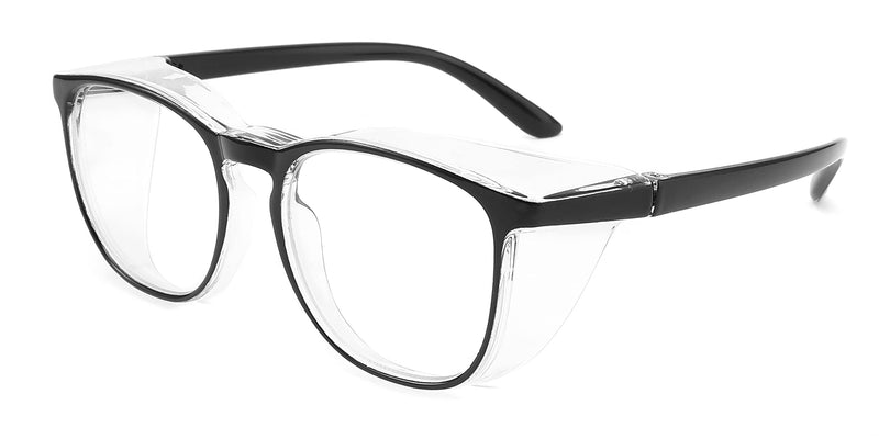 Alsenor Safety Glasses Anti Fog Goggles Protective Eyewear Blue Light Blocking Anti Dust UV Protection Glasses For Men Women (Black) Black
